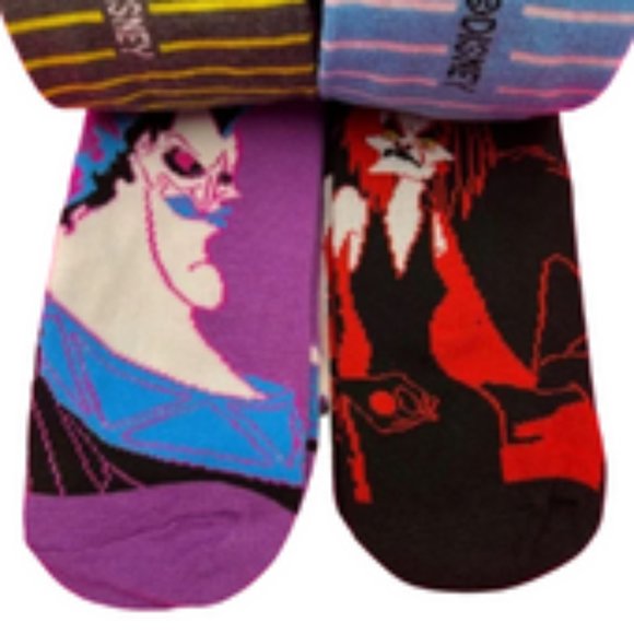 Disney Villains Womens Socks Ursula Cruella Hades Scar Maleficent - 10 Pairs - Picture 5 of 6